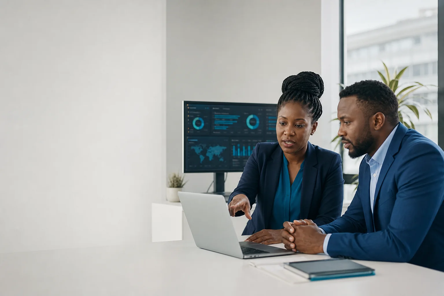 African cybersecurity specialists monitoring business systems
